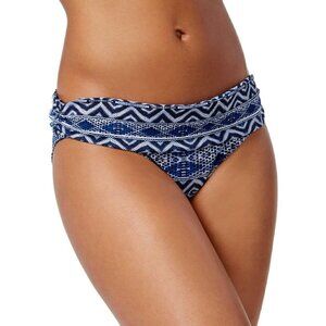 La Blanca Jean Indigo Ruched Bikini Bottom, 12